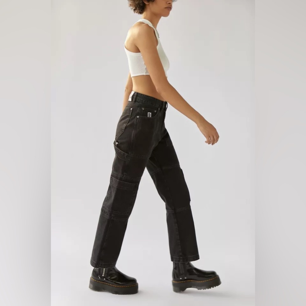 Ragged Priest black cargo jeans, size 28